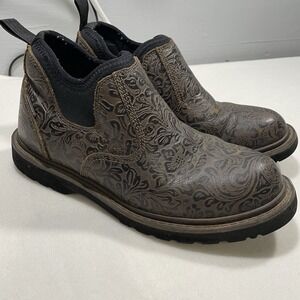 Carhartt 4in Waterproof Romeo Boots CWS4177 Embossed Leather Brown Size 7.5 WM